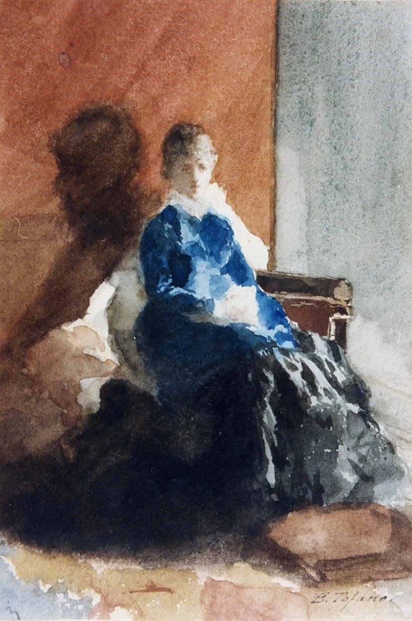 Edoardo Tofano-22-figura femminile seduta - Certosa di san Martino, Napoli